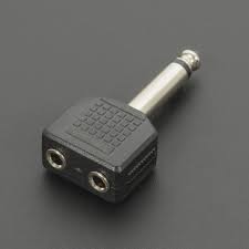 ADAPTADOR JACK 6.3 MACHO A 2 X JACK 6.3 HEMBRA MONO