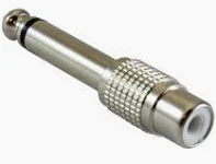 ADAPTADOR JACK 6,3 MONO MACHO A RCA HEMBRA METALICO