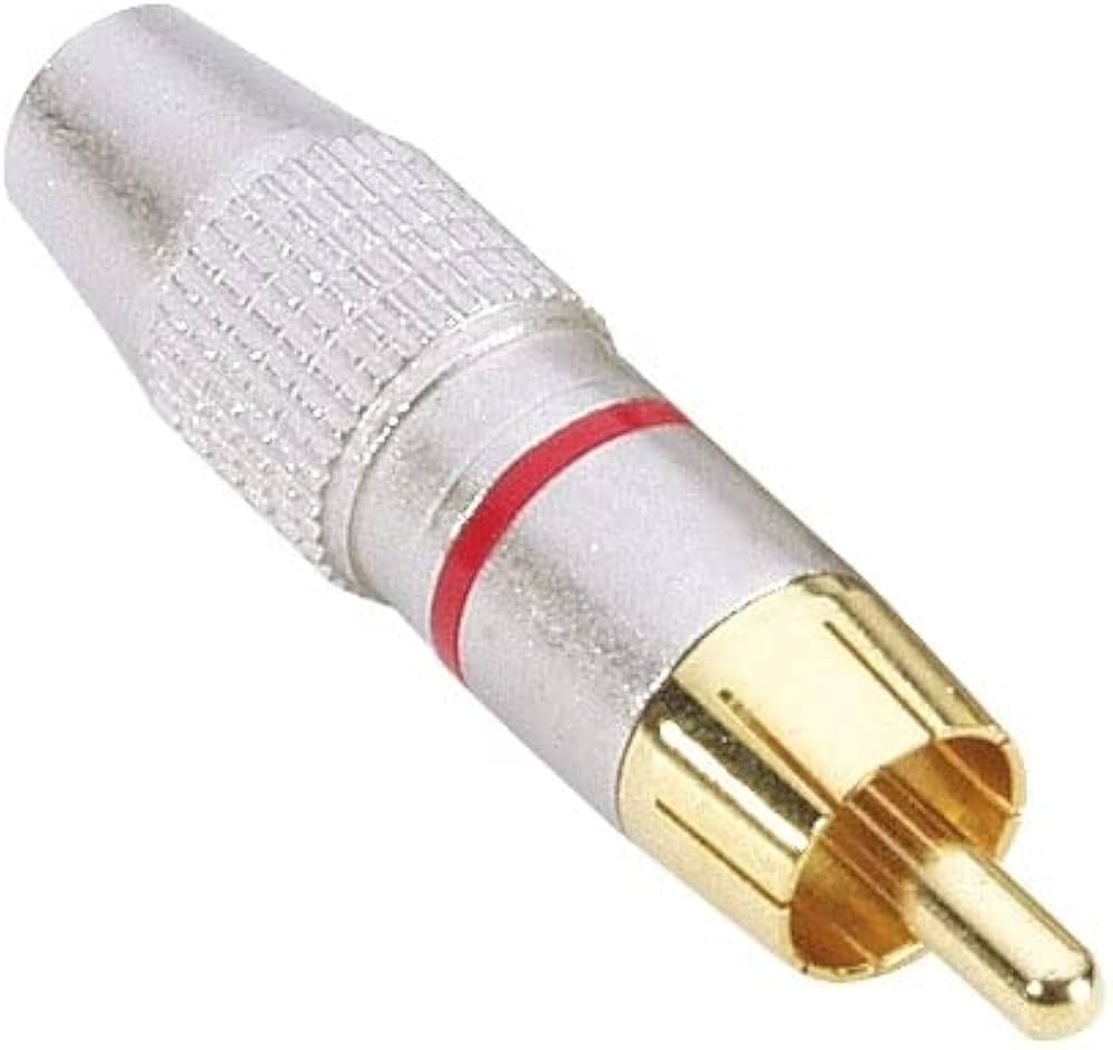 CONECTOR RCA M. METALICO PROFESIONAL ROJO