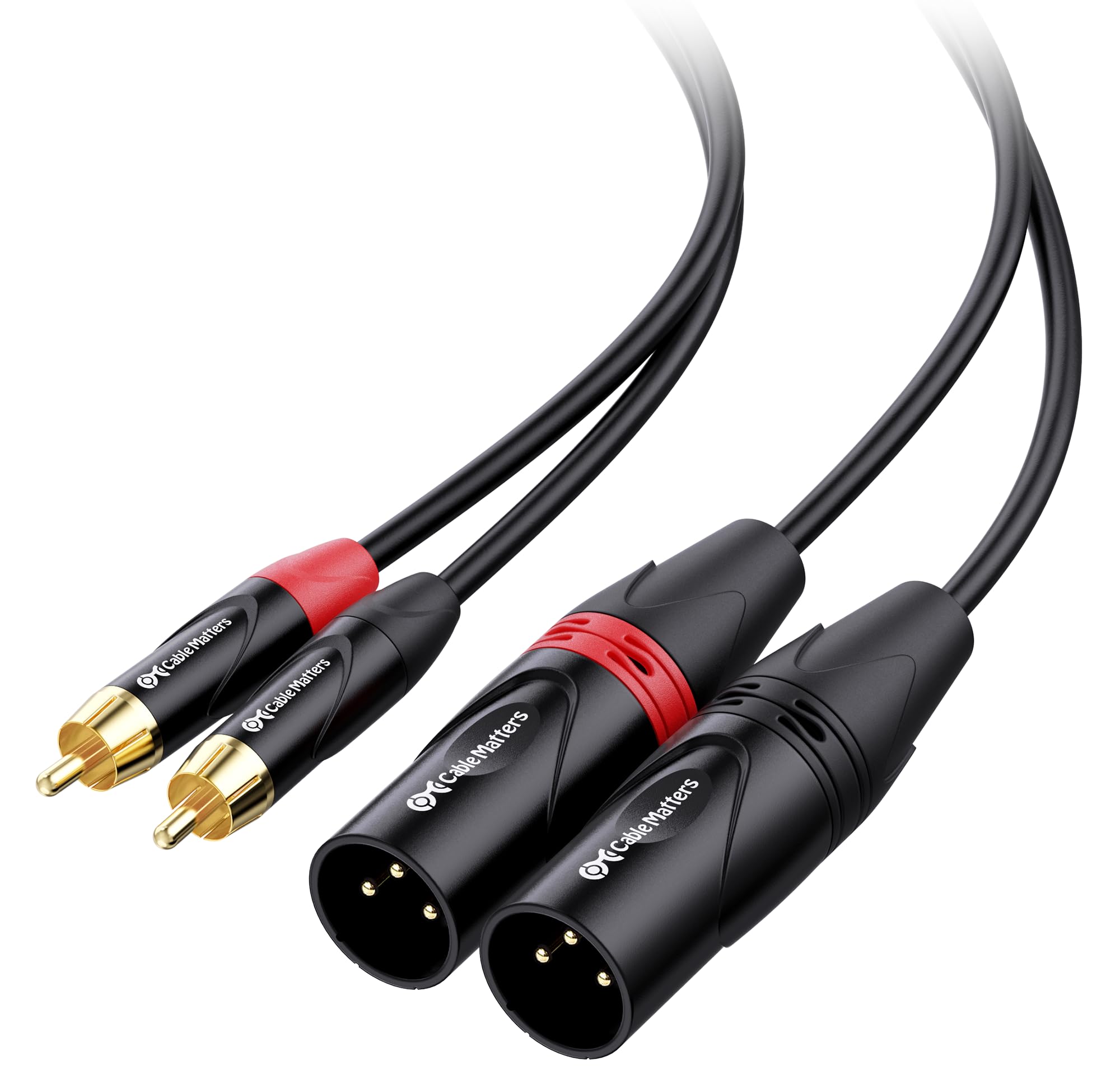 CONEXION 2 XLR MACHO A 2 RCA MACHO 2M.