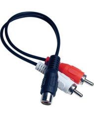 CONEXION AUDIO 1 RCA HEMBRA A 2 RCA MACHO 0,2 MTS.