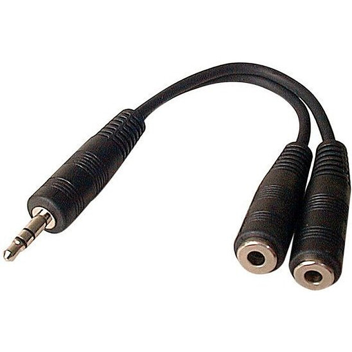 CONEXION JACK 3,5 mm STRO.MACHO A 2 JACK 3,5 mm STRO.HEMBRA
