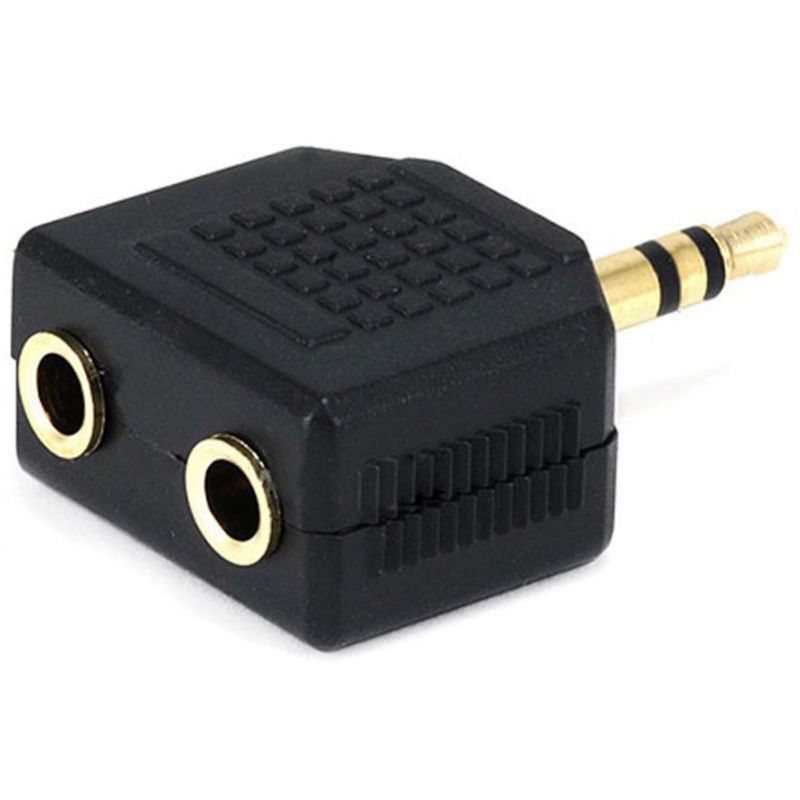 ADAPTADOR JACK 3,5 mm STEREO A 2 JACK 3,5 mm HEMBRA