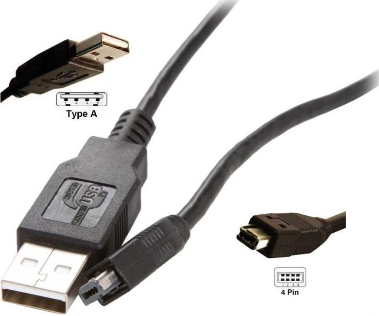 CONEXION USB 2.0 TIPOA MACHO A MINI TIPOB MACHO 4 PIN 1,8 MTS.